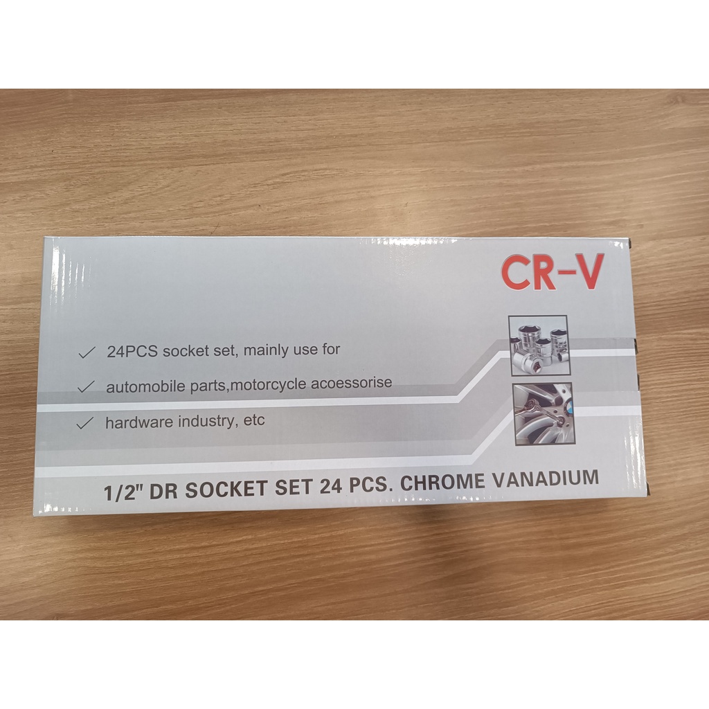 Bộ khẩu , tuýp 24 Chi Tiết 1/2 thép CRV siêu cứng bảo hành 12 tháng Tmart Shop