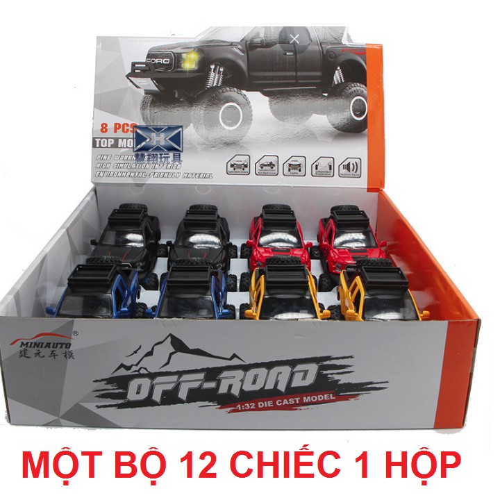 Đồ chơi trẻ em Xe mô hình ô tô Ford offroad bằng sắt tỉ lệ 1:32 có âm thanh và đèn