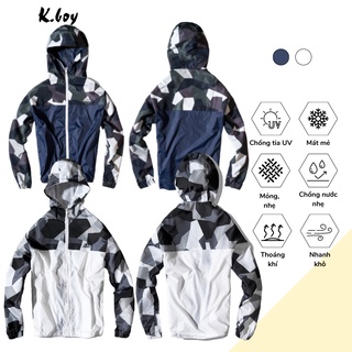 Áo khoác nam vải dù cao cấp Kboy Shop Áo gió nam đẹp có mũ, vải co giãn, mềm mịn, chống nắng, chống nước - 6969