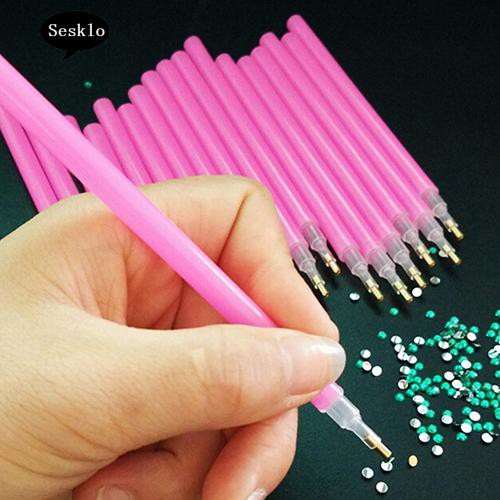 Đồ Chơi Nhân Vật SK SK Độc Đáo Sáng Tạo☀Set 10 Bút Chấm Hạt Đính Móng Nghệ Thuật