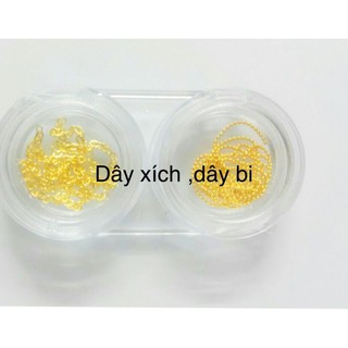 Phụ kiện trang trí nail dây xích ,dây bi .