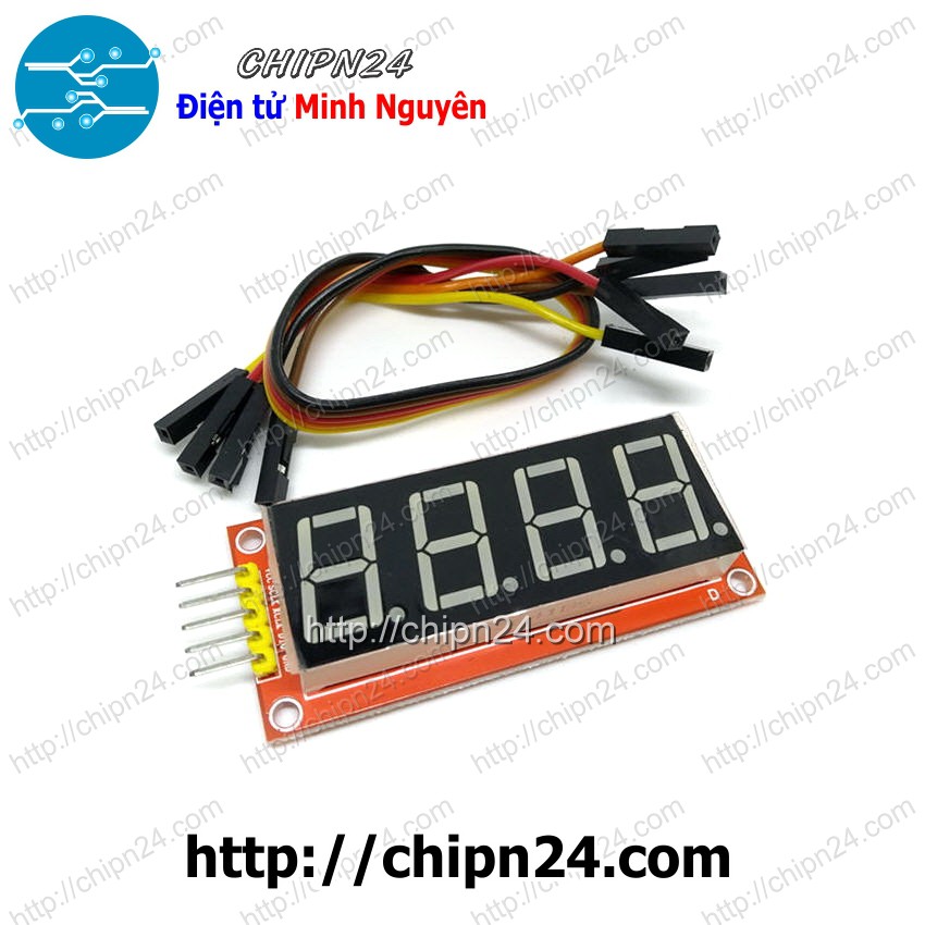 [1 pcs] (D93) Module 4 Led 7 đoạn 0.56 ich dùng IC 74HC595
