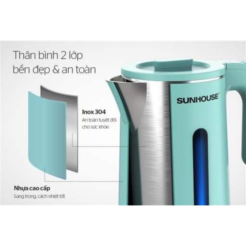 Bình đun nước siêu tốc Electric Kettle Yuemei Thái Lan 1.8L- 2.5L (Mới 100%)