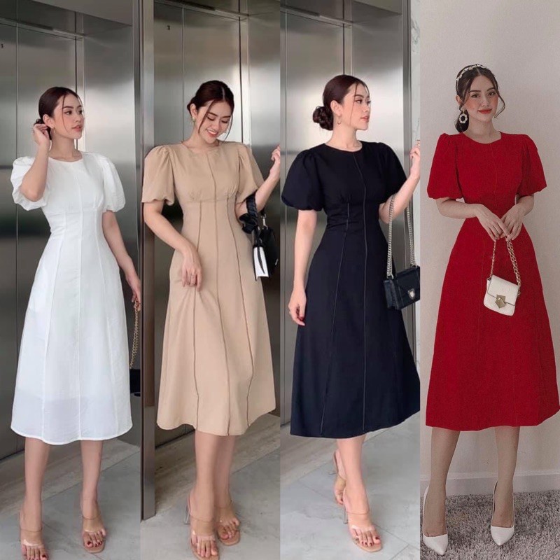 Đầm dạo phố công sở dự tiệc tay bí