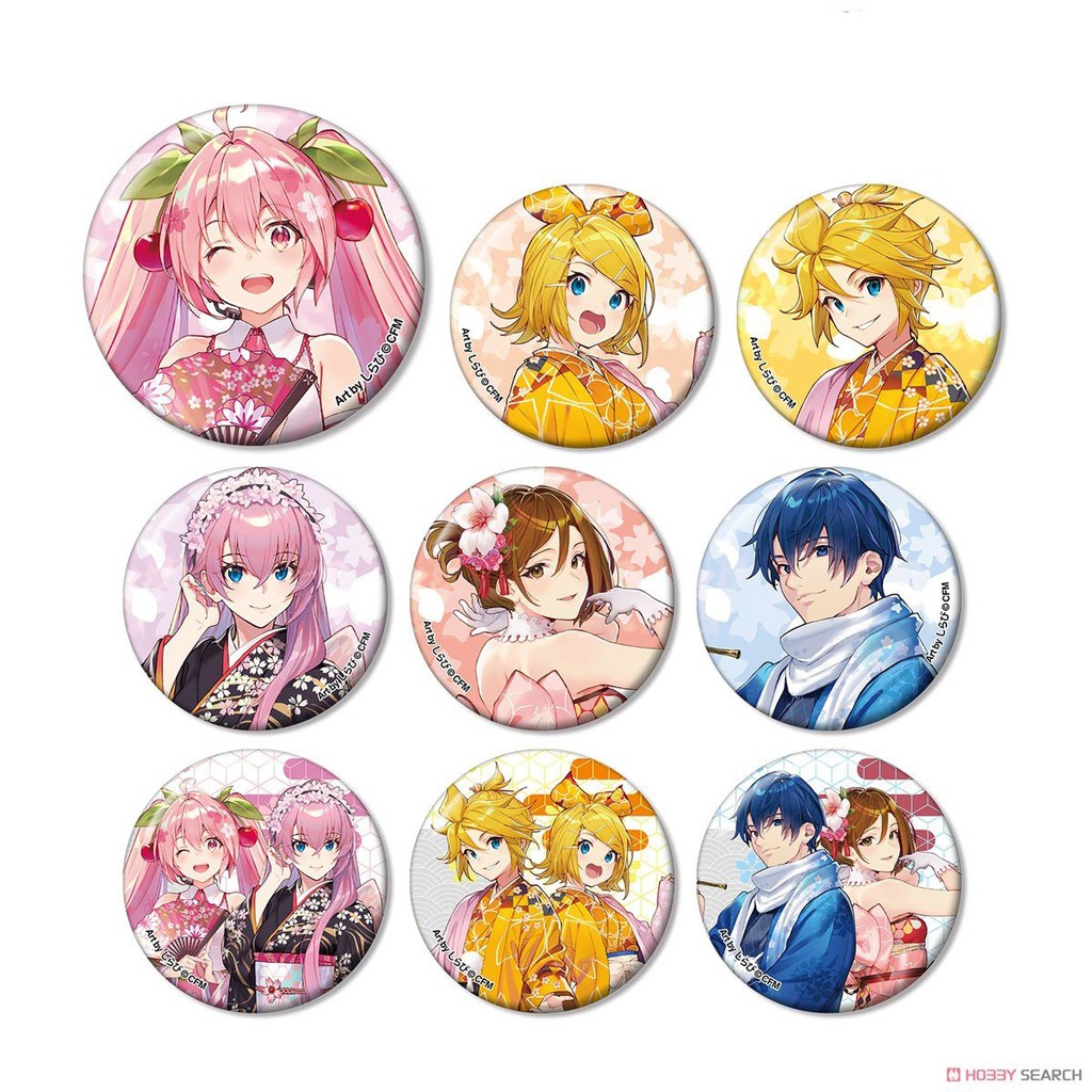 Combo 9 huy hiệu cài áo IN HÌNH Vocaloid ver sakura anime chibi dễ thương