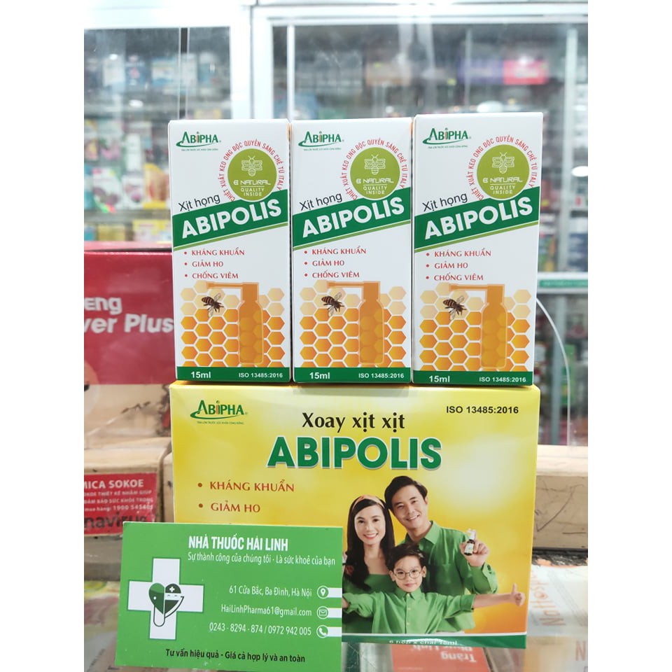 Xịt họng keo ong Abipolis - Độc quyền sáng chế từ Italia