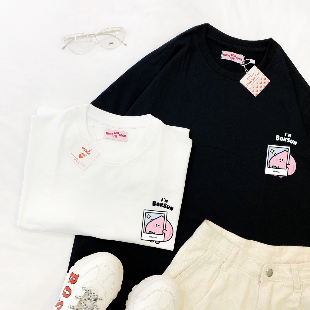 Áo thun tay lỡ  Đào I'M BOKSUN  phông Unisex nam nữ tee oversize form rộng pull Ulzzang Streetwear Hàn Quốc vải mềm