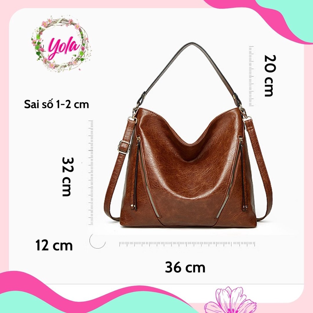 Túi xách nữ cao cấp công sở bản to Yola shop Túi tote da thời trang đi làm, đi học TUID.004