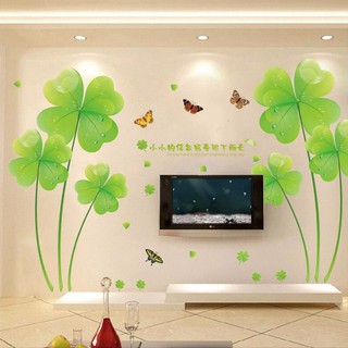 Decal dán tường cỏ 4 lá cho bé