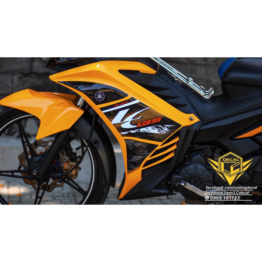 tem rời exciter 135 lc vàng đen trắng