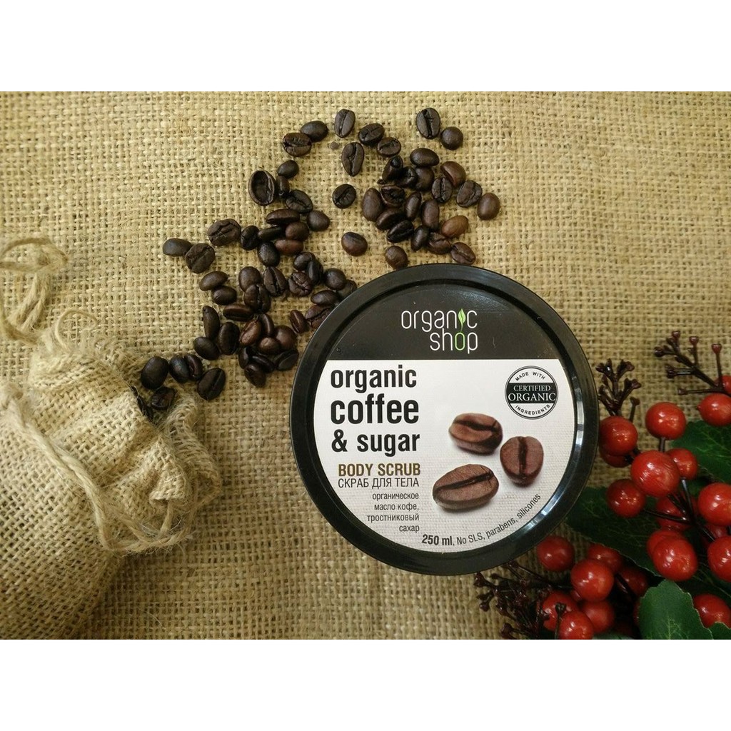 [Date mới] Tẩy da chết cafe Nga Organic Coffee & Sugar Body Scrub, tẩy da chết toàn thân nga | BigBuy360 - bigbuy360.vn