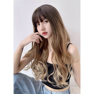 [ẢNH THẬT] Tóc giả nữ chính hãng (Tóc bộ nguyên đầu ombre nâu khói)