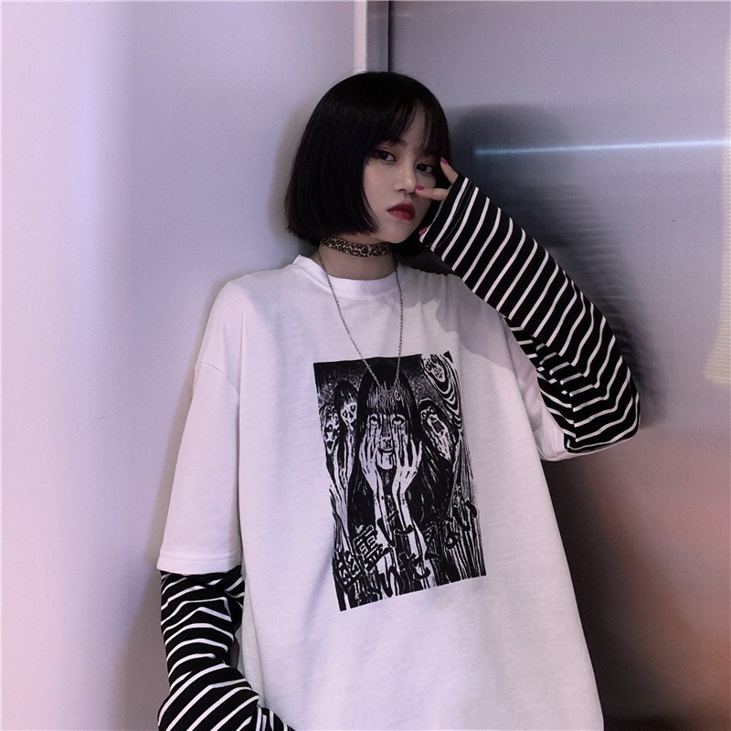 Áo thun tay lỡ unisex (không kèm tay dài), áo phông form rộng ATL21