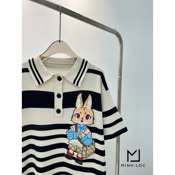 Váy polo cổ đức hình thỏ chất co giãn loại 1