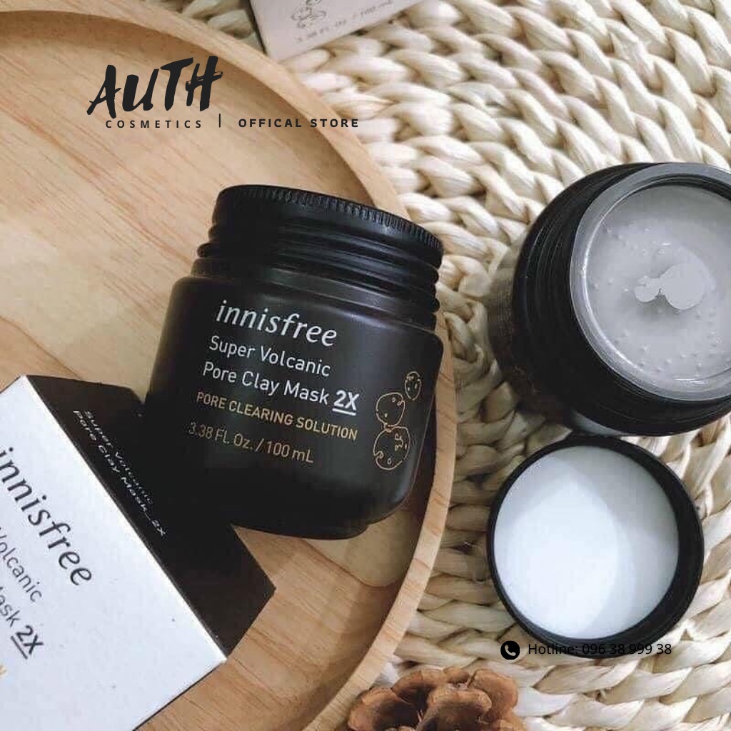 Mặt Nạ Đất Sét Innisfree Super Volcanic Pore Clay Mask 2X Giảm mụn ẩn, mụn đầu đen, kiềm dầu, se khít lỗ chân lông