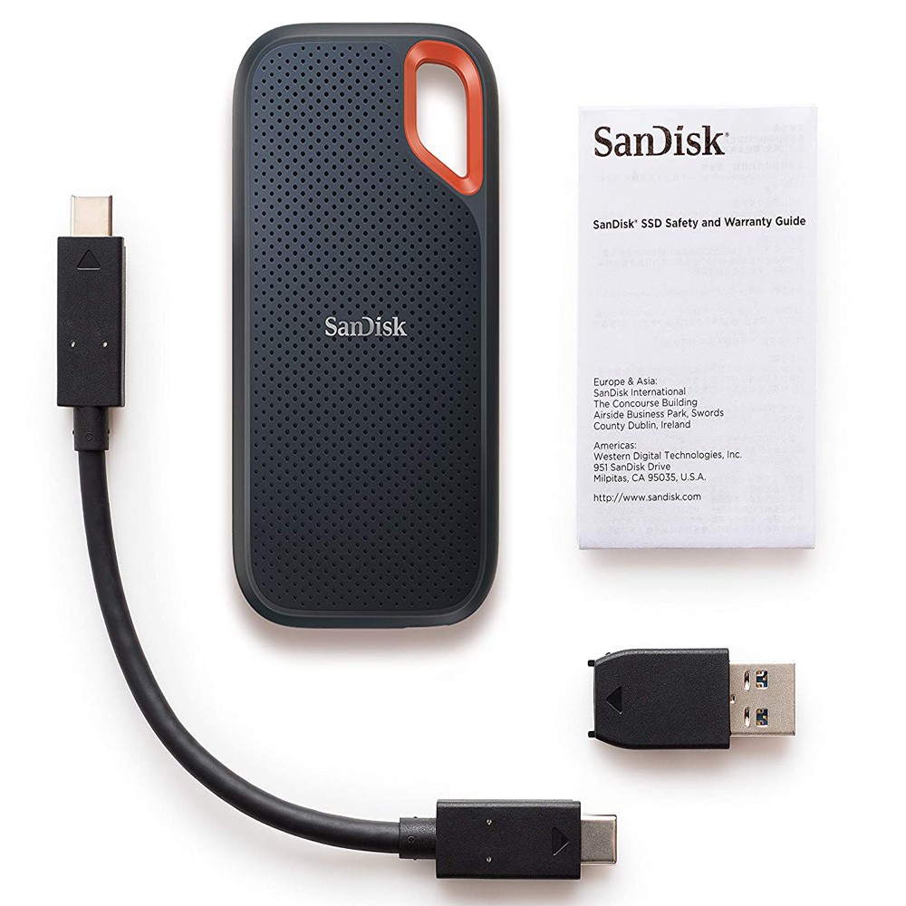 Ổ cứng di động External SSD Sandisk Extreme V2 E61 500GB / 1TB / 2TB USB 3.2 Gen 2 1050MB/s (Đen) - Nhất Tín Computer