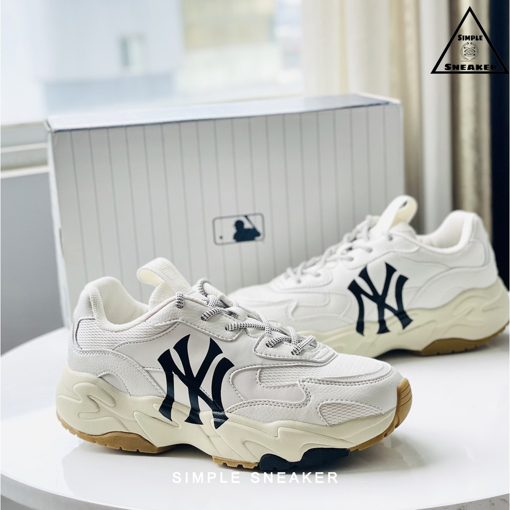 Giày MLB NY Chính Hãng 🔴SIMPLE SNEAKER🔴 MLB Big Ball Chunky Lite New York Yankees