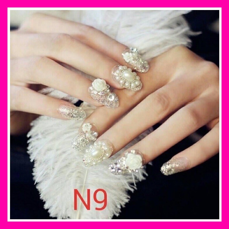 Nail giả - móng tay giả đính đá cao cấp