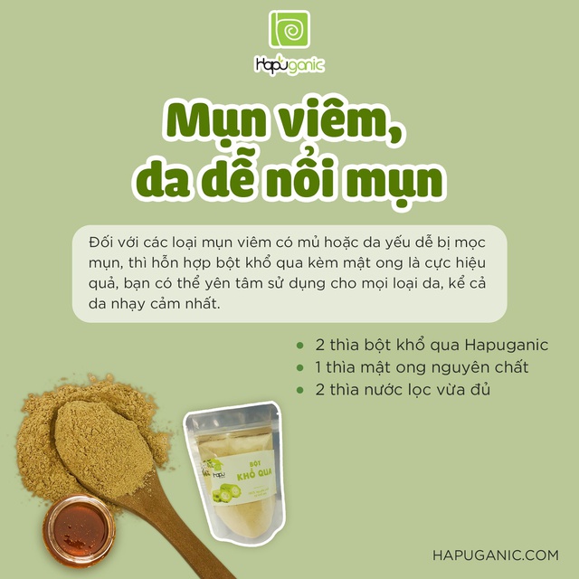 Hũ Bột Khổ Qua Nguyên Chất Mặt Nạ Bột Thiên Nhiên HaPu Organic 100g