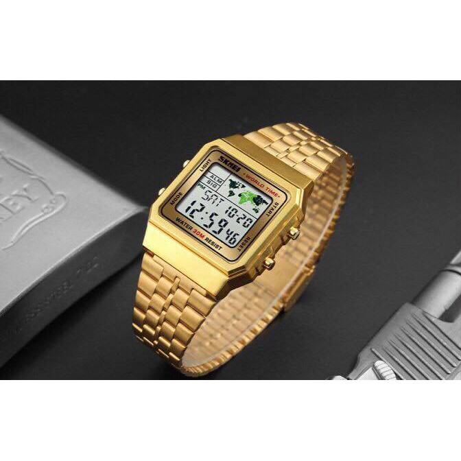 (Giá sỉ) Đồng hồ thời trang nam Skmei điện tử có giờ quốc tế S68 | BigBuy360 - bigbuy360.vn