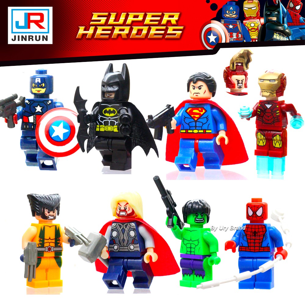 VBL2021 - Combo Bộ Lắp Ghép Lego Nhân Vật Siêu Anh Hùng Marvel Avengers Iron Man Thor War Machine Ch