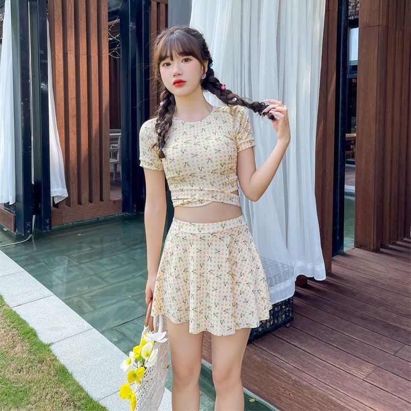 Bộ Đồ Bơi Phong Cách Mori Đơn Giản Che Phủ Chống Chói Dành Cho Nữ Sinh