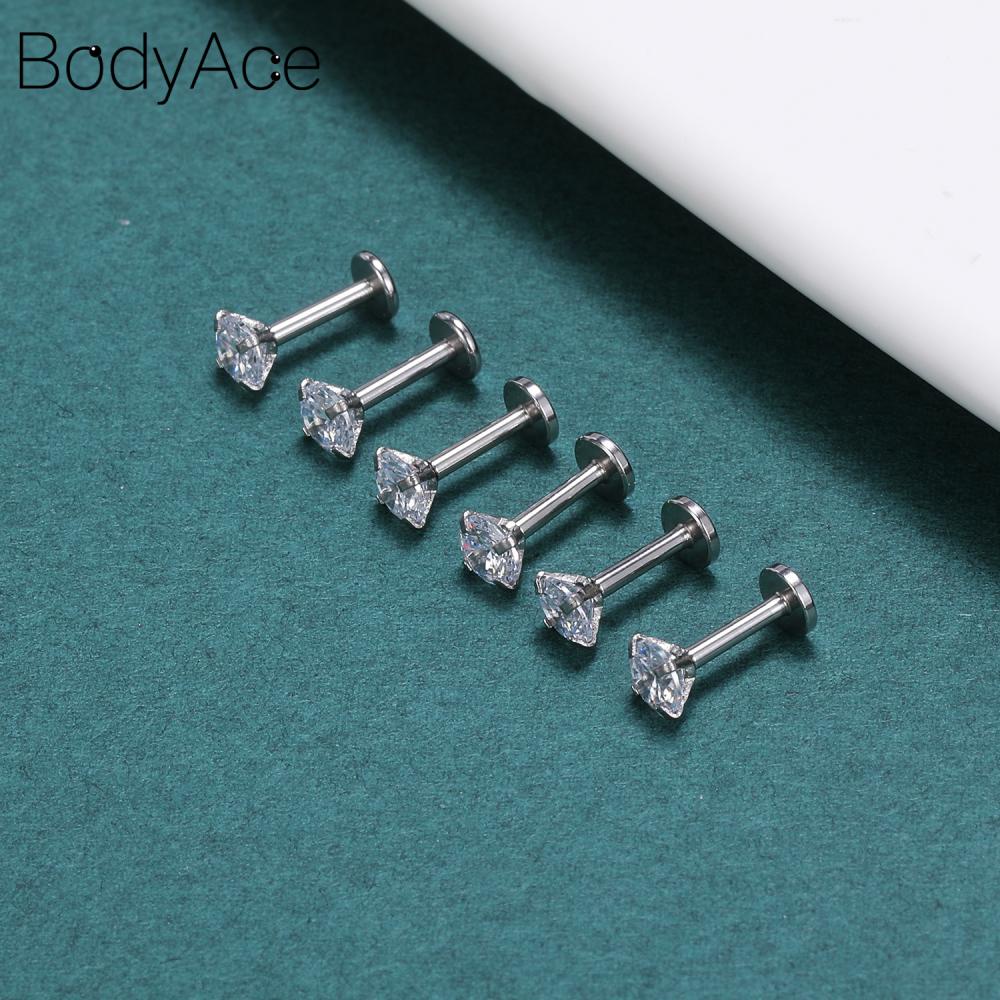 1 Khuyên Xỏ Cơ Thể Chất Liệu Thép Không Gỉ 2 / 3 / 4 / 5 / 6mm