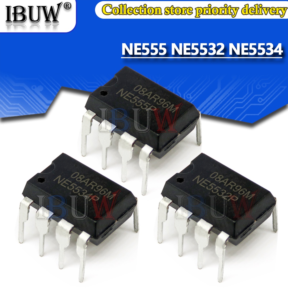 Bộ 10 Linh Kiện Điện Tử DIP8 NE555P NE5532P NE5534P DIP NE555 NE5532 NE5534