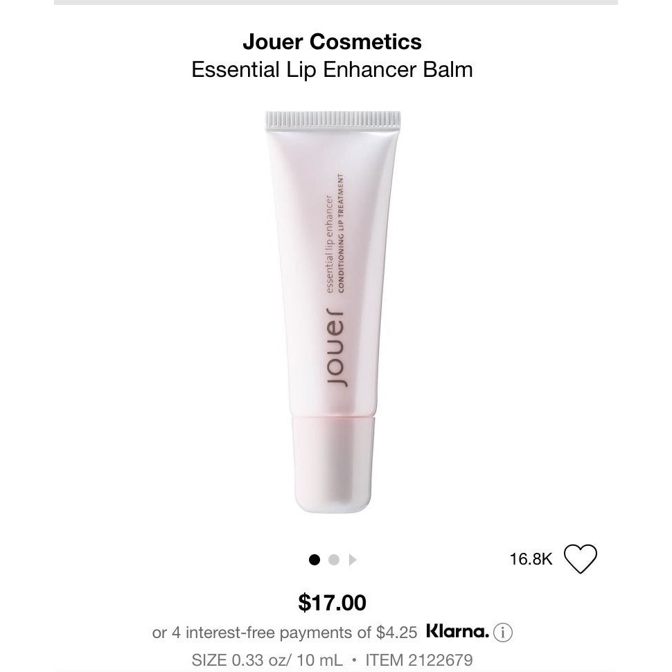 Son dưỡng môi Jouer Cosmetics Essential Lip Enhancer Balm