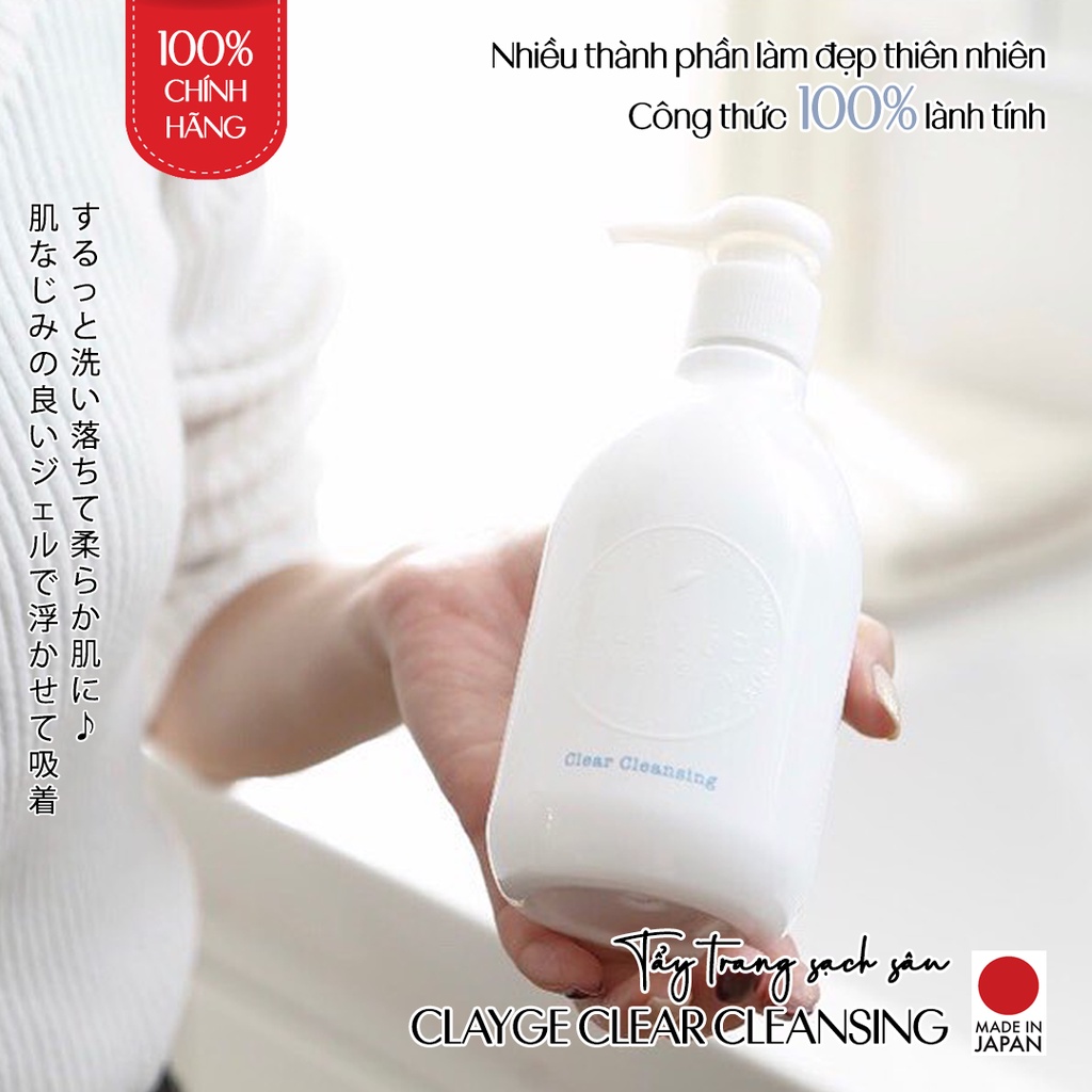 Gel tẩy trang bùn khoáng thiên nhiên CLAYGE Clear Cleansing