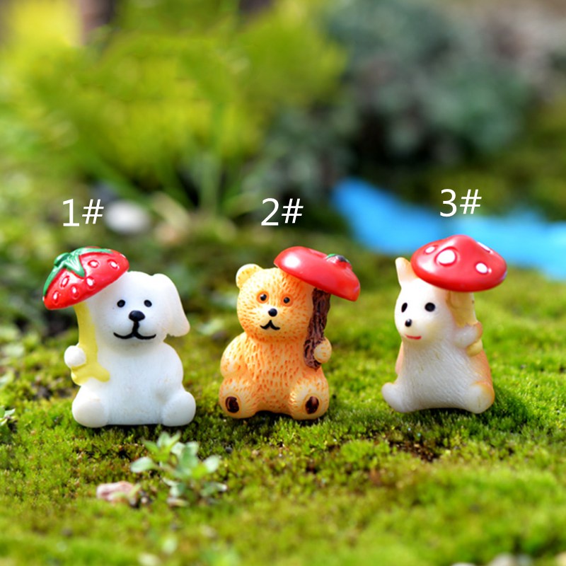1 Đồ trang trí Chú Chó / Gấu / Nấm / Nấm / Chuột Hamster / Dâu Tây / Gấu Nhỏ Trang Trí Tiểu Cảnh