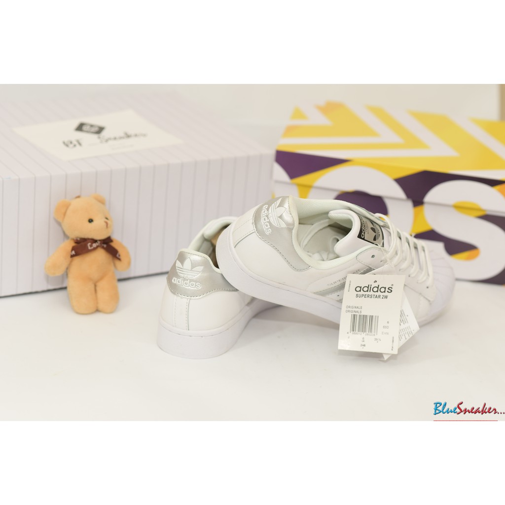 Giày Sneaker Adidas SuperStar Trắng Bạc