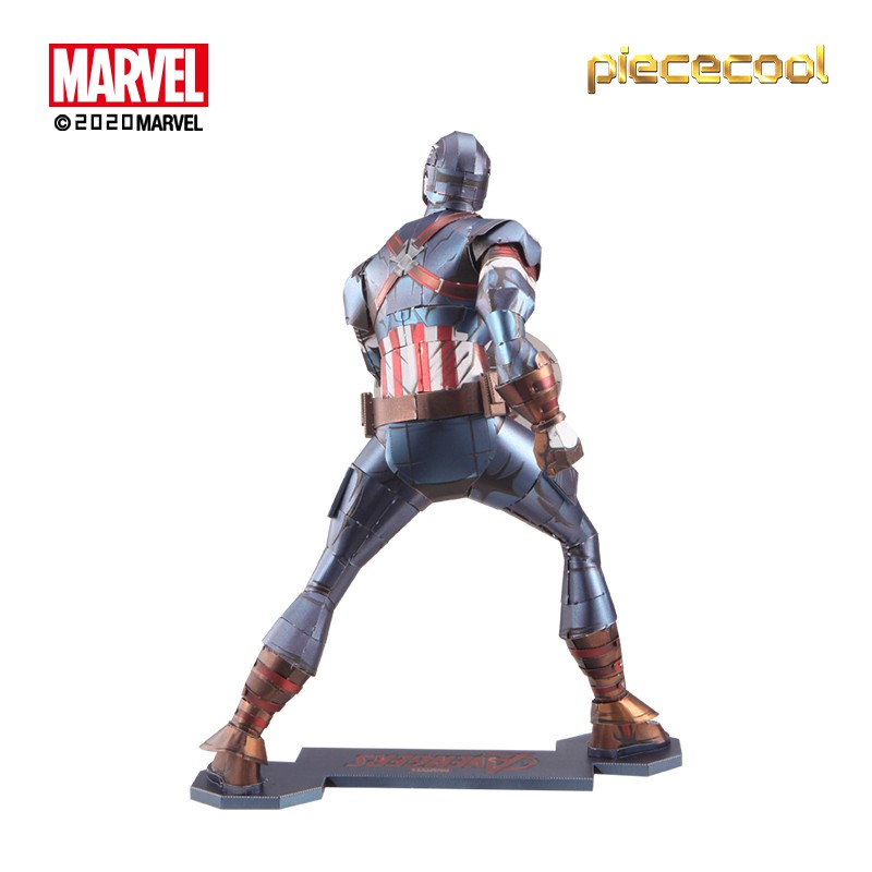 Mô hình lắp ghép 3d kim loại  captain america cỡ lớn( bản piececool) (có sẵn) + tặng kèm 1 mẫu 60k tự chọn