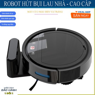 Robot hút bụi lau nhà hcoo2 , điều khiển qua app điên thoại lực hút mạnh mẽ, leo bậc thềm ,hết pin máy tự sạc điện