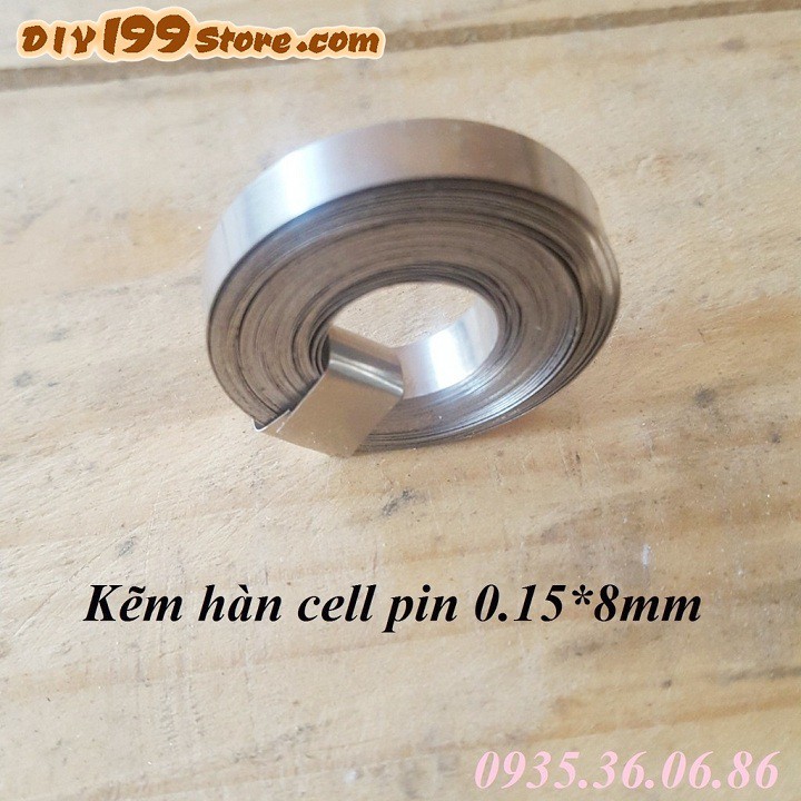 DIY 3M Kẽm hàn cell pin 0.15*8mm