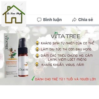 Xịt keo ong vitatree Úc 25ml