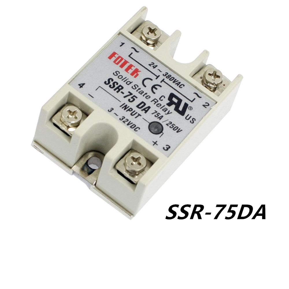 Rơ Le Trạng Thái Rắn SSR-75DA 24V-380V 75A 250V 3-32V DC Chuyên Dụng
