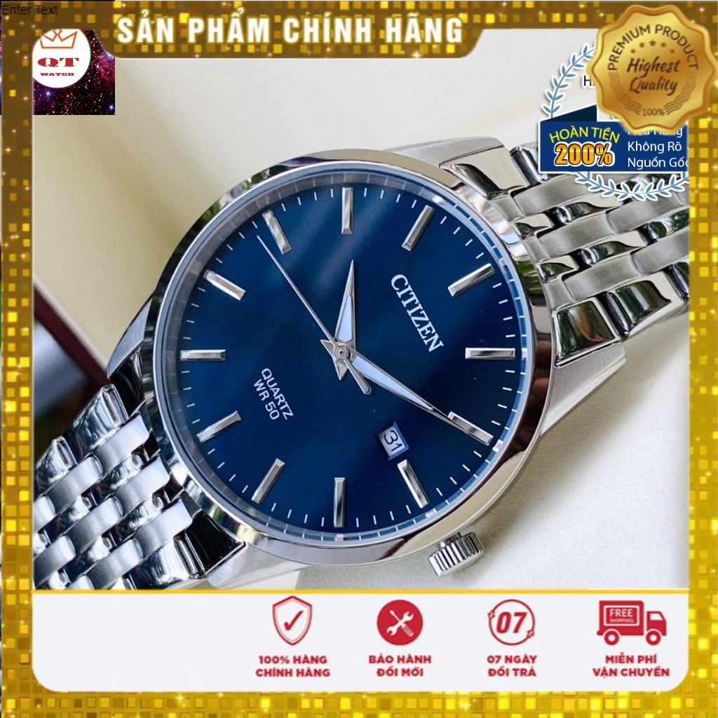 Đồng Hồ Nam Citizen Quartz Blue Steel BI5000-87L Tặng Dây Da Cao Cấp