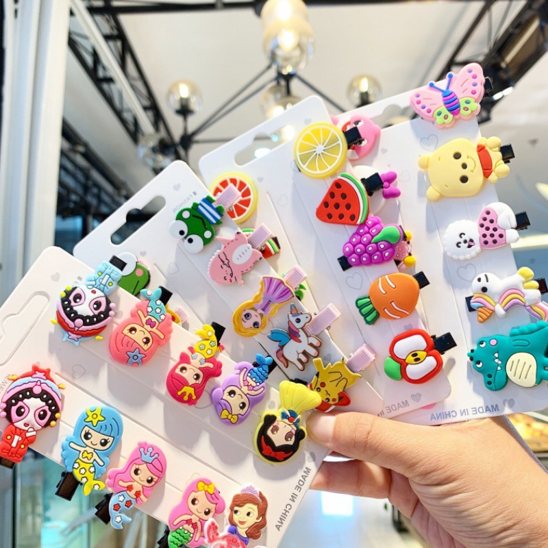 Bộ 10 kẹp tóc hoạt hình phong cách Nhật Bản và Hàn Quốc cho nữ