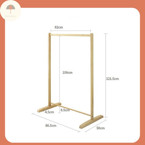 MIỄN SHIP  Thanh Treo Quần Áo Đơn Gỗ Thông New Zealand SINGLE HANGER Nội Thất Lắp Ráp Màu Gỗ Tự Nhiên