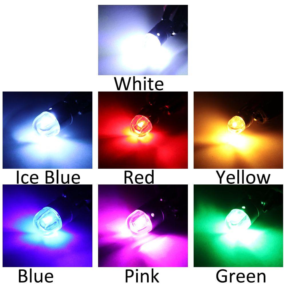 Bóng đèn LED xe Ô tô 3030 2SMD làm đèn biển số mái vòm ánh trắng/vàng/đỏ/xanh dương/xanh lục/xanh băng/hồng W5W