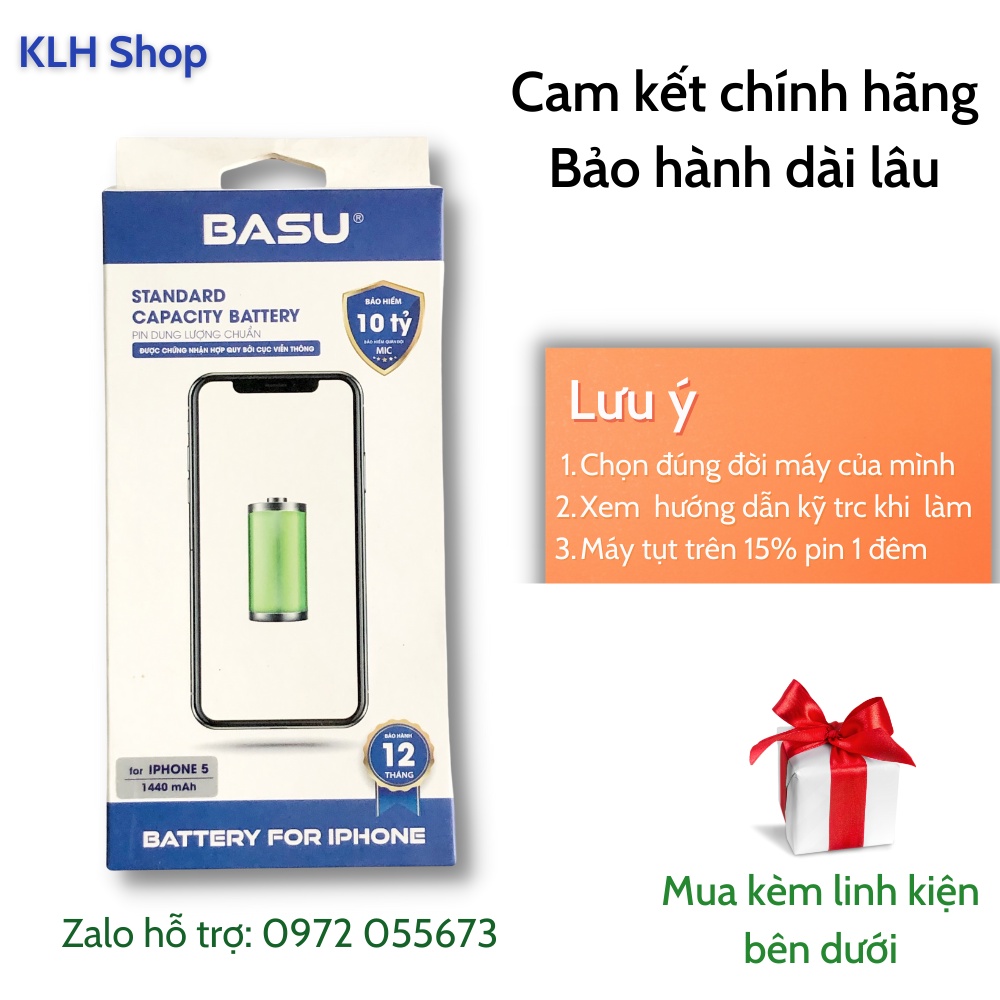 Pin dùng cho i.phone siêu bền, Pin IP BASU dung lượng chuẩn chính hãng EU USA cho 5 5s 6 6s 6+ 6s+ 7 7+ 8 8plus X Xs Xr