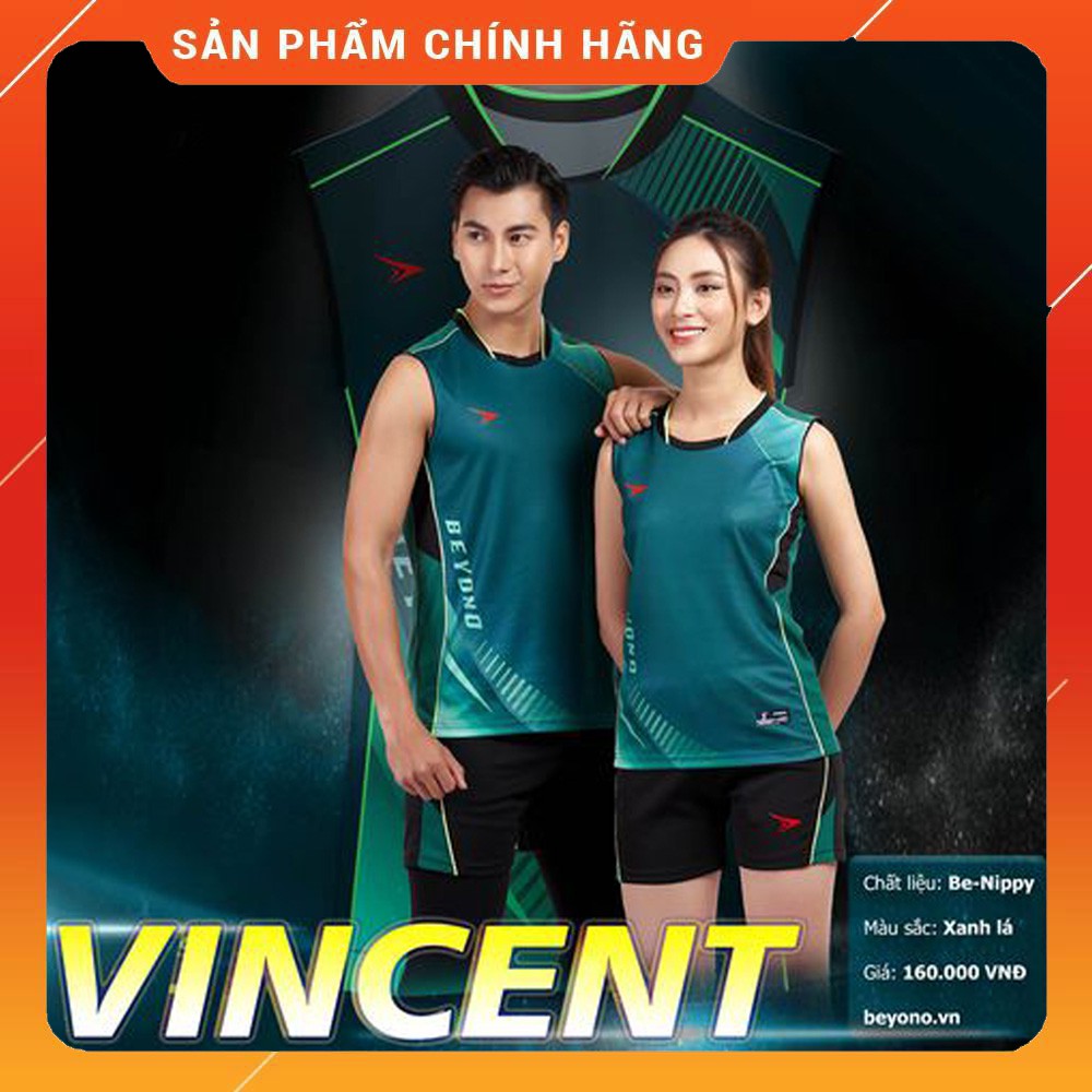 SHOP UY TÍN [ Chính Hãng ] Bộ Quần Áo Bóng Chuyền Beyono Vincent Nam Nữ - Xanh Lá