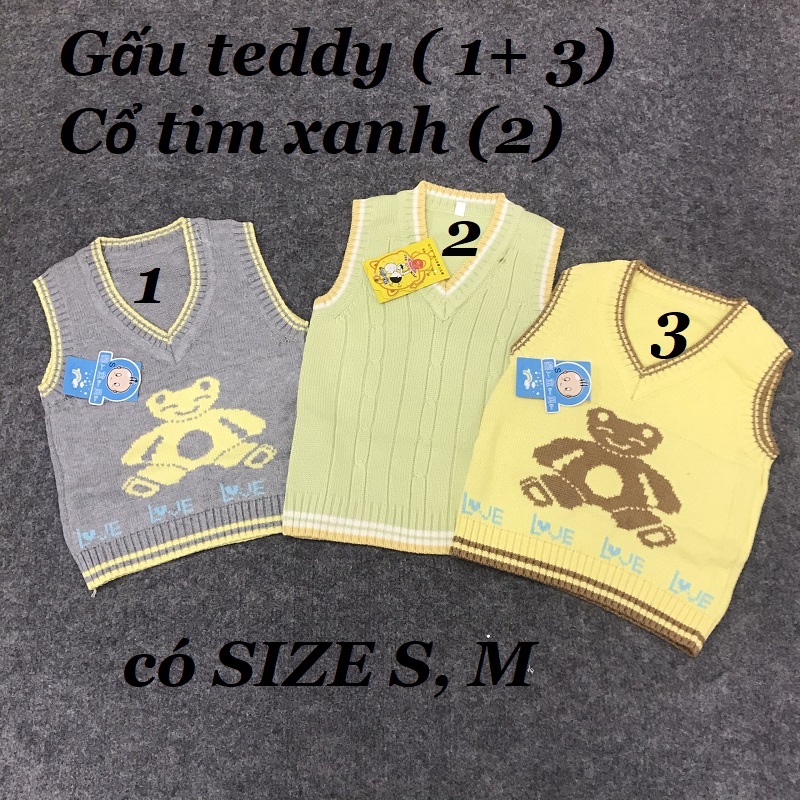 Áo gile len Quảng Châu cho bé trai bé nhiều mẫu XHN399