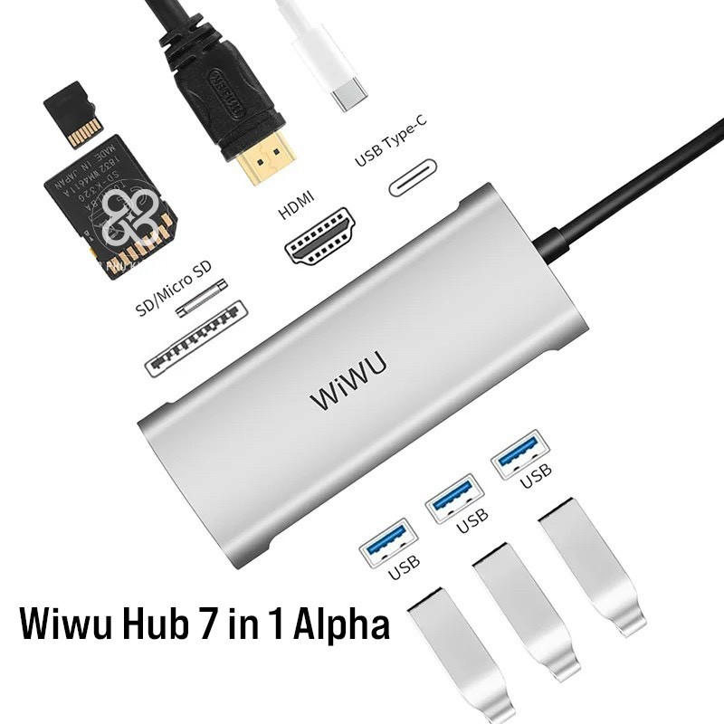 Hub chuyển đổi đa năng Wiwu Alpha 7in1 chính hãng | BigBuy360 - bigbuy360.vn