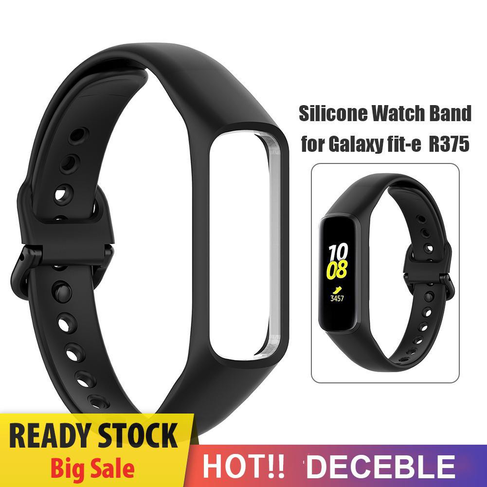 Deceble Silicone Wristband Watch Strap+Frame Case for Samsung Galaxy Fit-E SM-R375