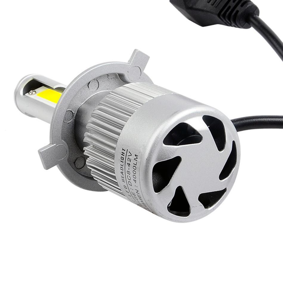 2 Đèn Pha Led Cob C6 H4 36w - 3800lm Hi Lo Cho Xe Hơi