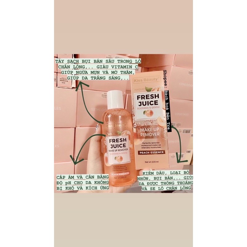 Nước Tẩy Trang Đào FRESH JUICE Kiss Beauty