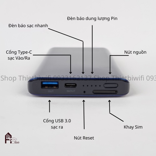 Bộ Phát Wifi 4G Netmax M5 Plus NM-M5-Plus Tốc Độ 150Mbps Kiêm Sạc Dự Phòng Pin 10000mAh Hỗ Trợ Sạc Nhanh 22.5W