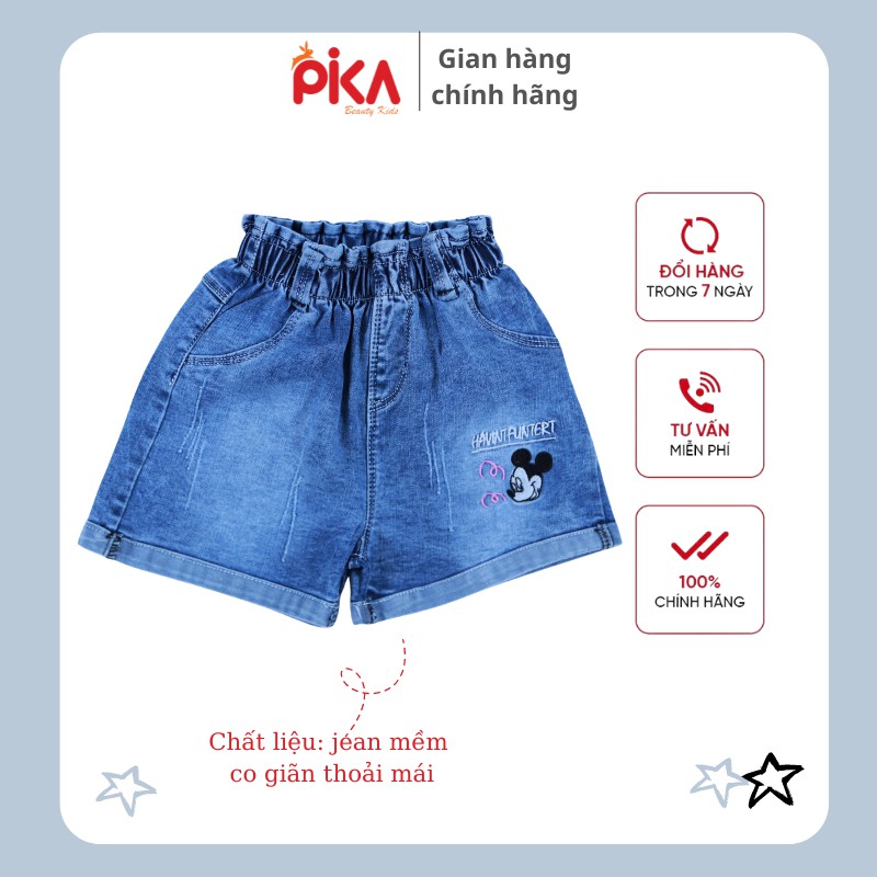 Quần áo trẻ em- PIKA KIDS -Quần bò bé gái -chất liệu jean mềm, co giãn -cho bé từ 20-30kg